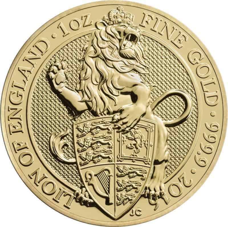 The Lion of England - Queen's Beasts 1oz Gold Coin 2016