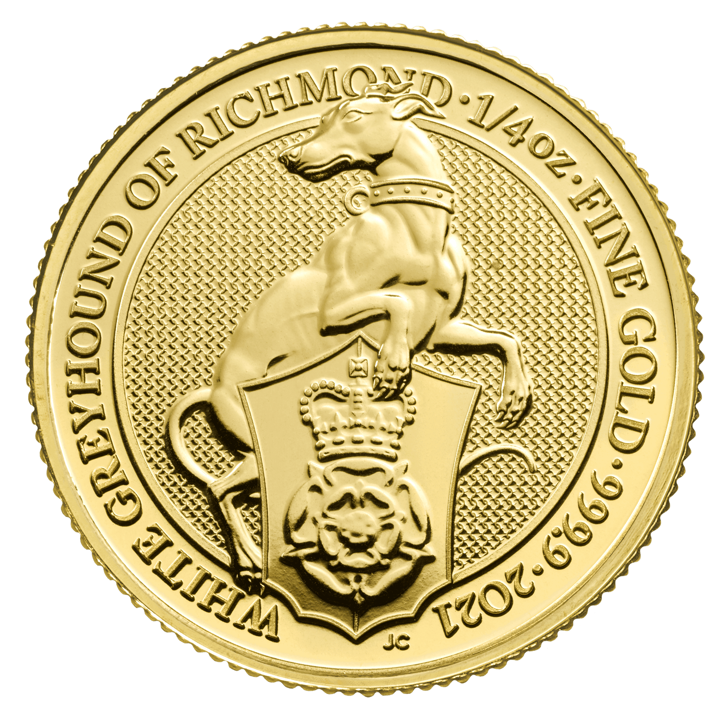 1/4oz Gold Queen Beast White Greyhound of Richmond (2021)