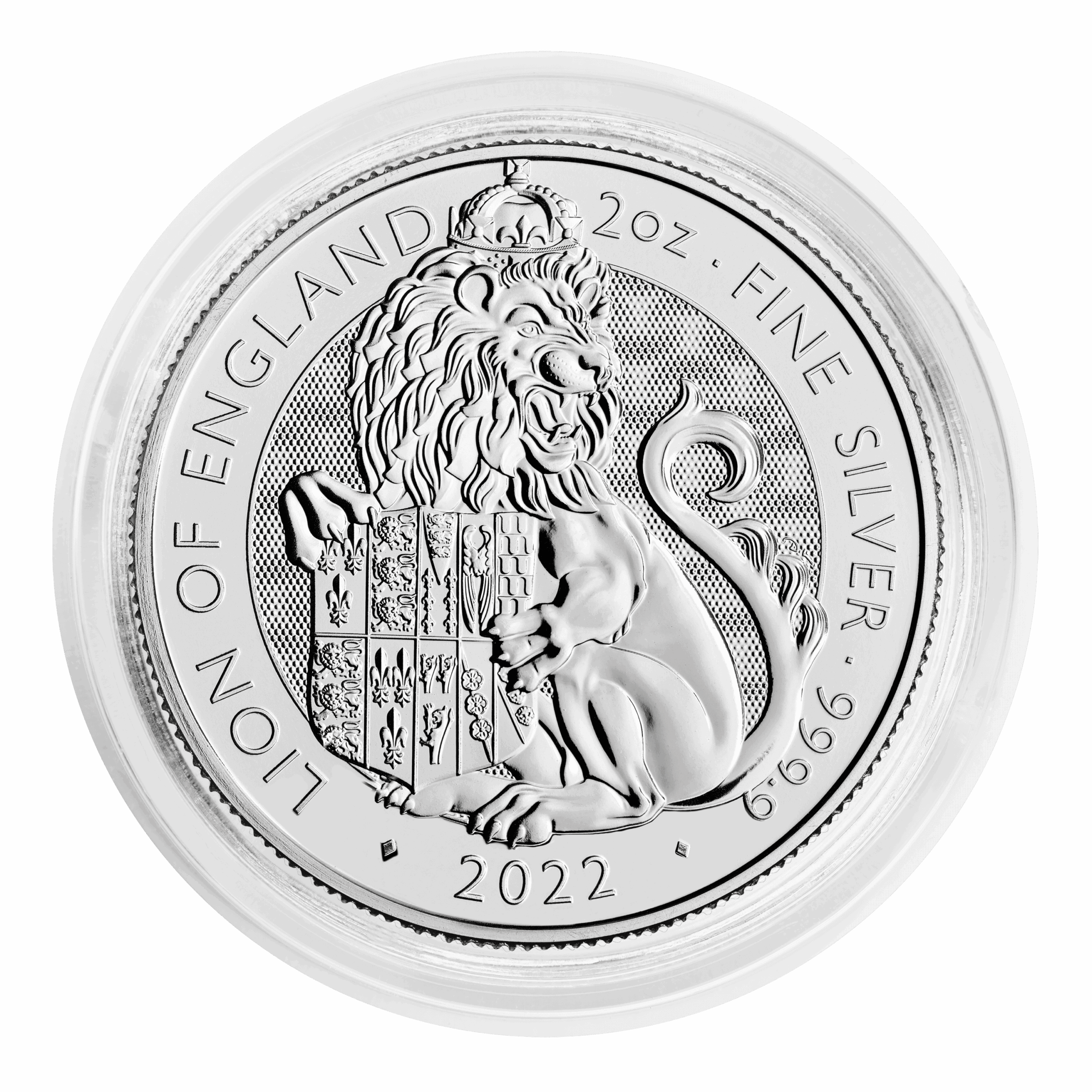 The Lion of England - Tudor Beasts 2oz Silver Coin 2022
