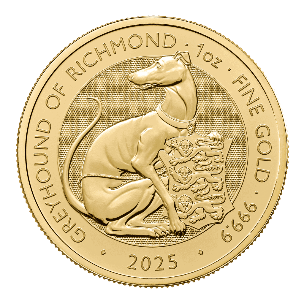 The Greyhound of Richmond Tudor Beasts 1oz Gold Coin 2025
