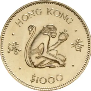 $1000 Hong Kong 1980 Year of the Monkey