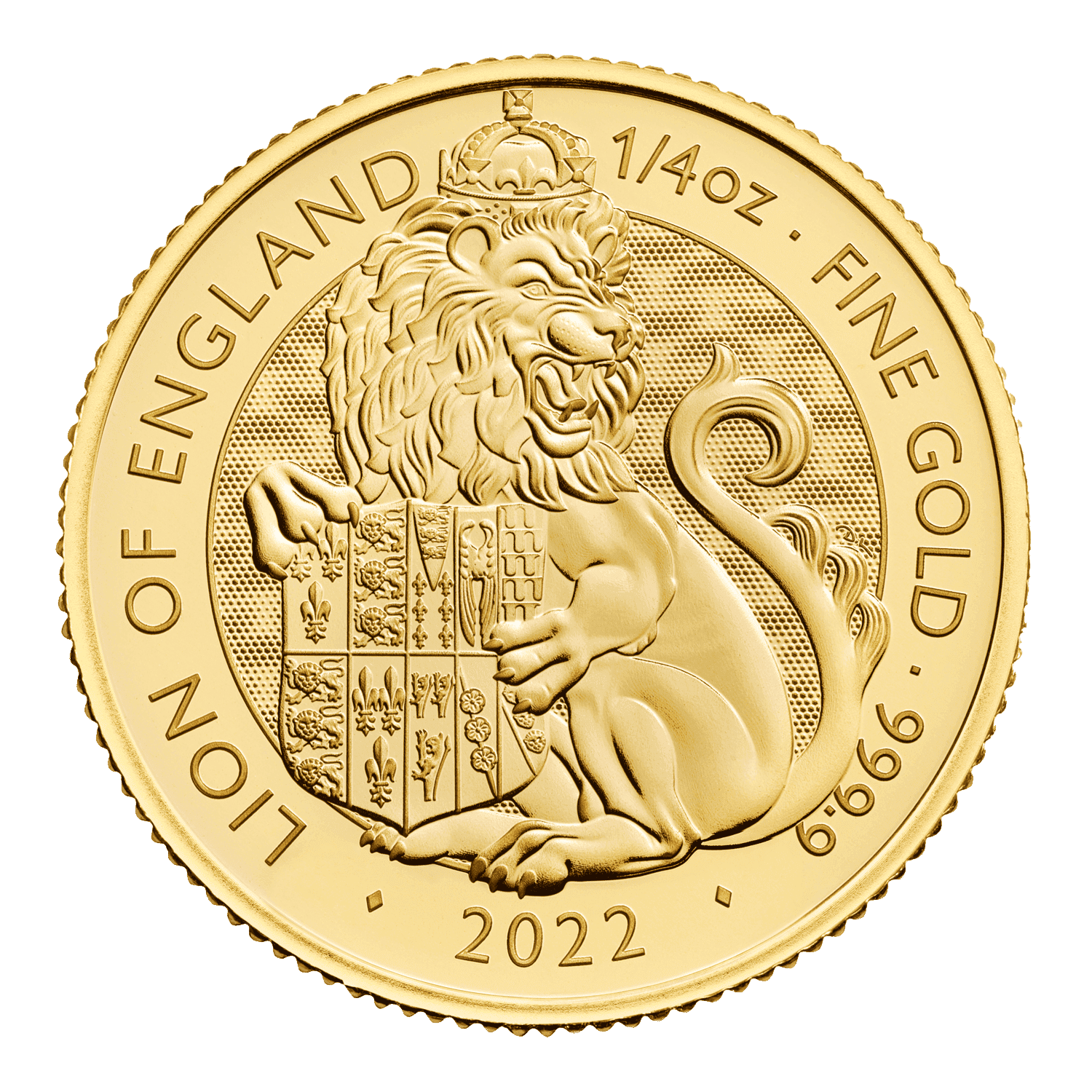 The Lion of England – Tudor Beasts 1/4 oz Gold Coin 2022